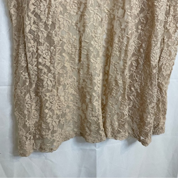 DOUBLE TAKE Women’s Tan Nude Lacy Sheer Kimono Cardigan Robe One Size - Picture 13 of 13